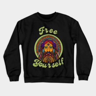 Vintage Hippie - Happy, Positive, Colorful, 1960s, 1970s! | Crewneck Sweatshirt